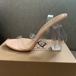 Boohoo Clear Block Heel